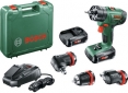 Bosch PSB AdvancedImpact 18 QuickSnap PŘÍKLEPOVÝ ŠROUBOVÁK (2x2,5Ah, AL1815CV, kufr) 06039A3401