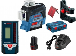 Bosch GLL 3-80 C + BM 1 + LR 7 KŘÍŽOVÝ LASER S DRŽÁKEM A PŘIJÍMAČEM V L-Boxxu 0601063R05